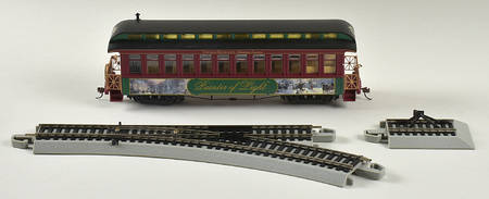 Christmas Express Painter Of Light Parlor Car W/ Tracks - No Box