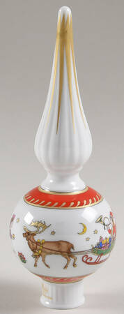 Gilded Christmas Tree Spires-Small Children Playing - Boxed