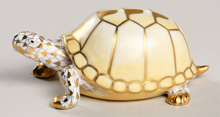 Collector's Guild Figurines Box Turtle-2007 Gold - No Box