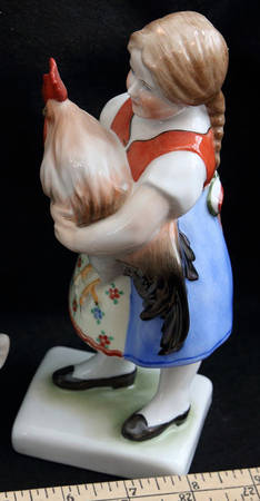 Children Girl With Rooster-Flower Apron - No Box