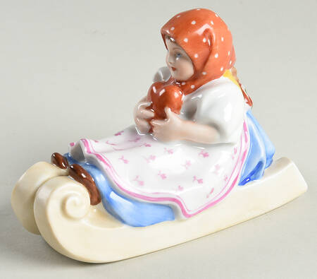 Children Sledging Girl - No Box