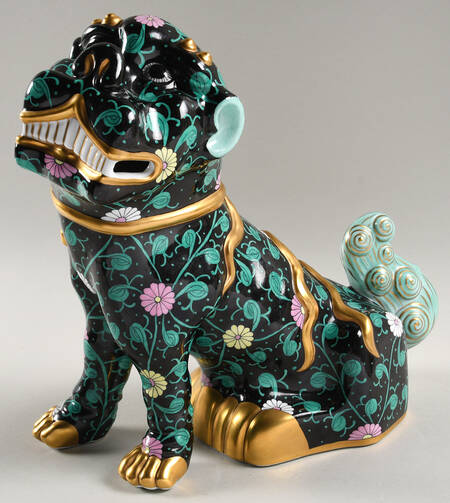 Asian Foo Dog - Dynasty Black Looking Left - No Box