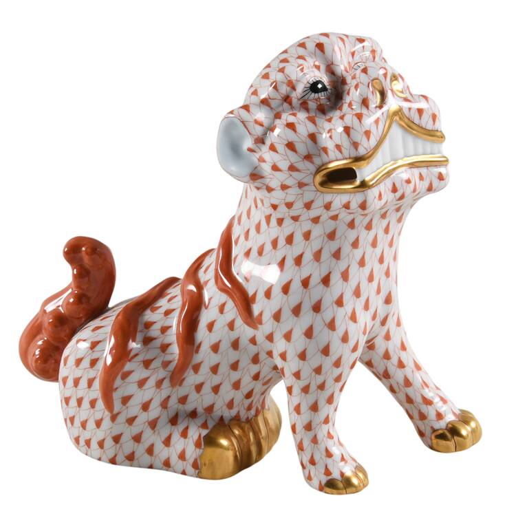 Asian Foo Dog-Rust/Looking Right - No Box