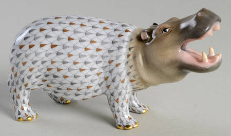 Hippos & Rhinos Yawning Hippo-Natural Fantasy - No Box