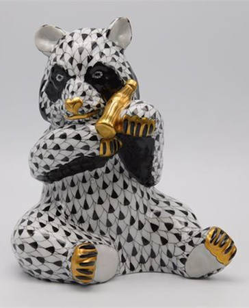 Bears Panda With Coke Bottle-Black - No Box