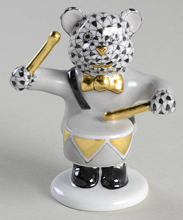 Childrens's Gifts & Toys Little Drummer Bear-Black - No Box