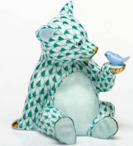 Bears Bear With Bird- Green - No Box