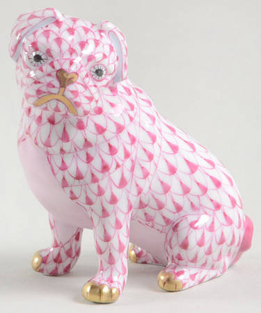 Dogs Sitting Pug-Raspberry - No Box