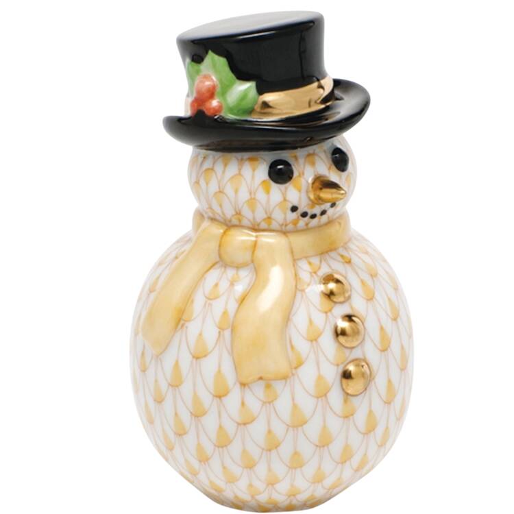 Manmade Objects Snowman With Scarf-Butterscotch - No Box