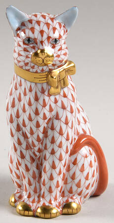 Cats Cat With Bow-Rust - No Box 60