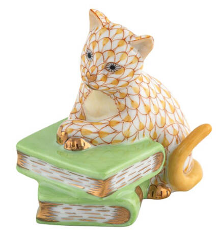 Cats Cat On Books- Butterscotch - No Box