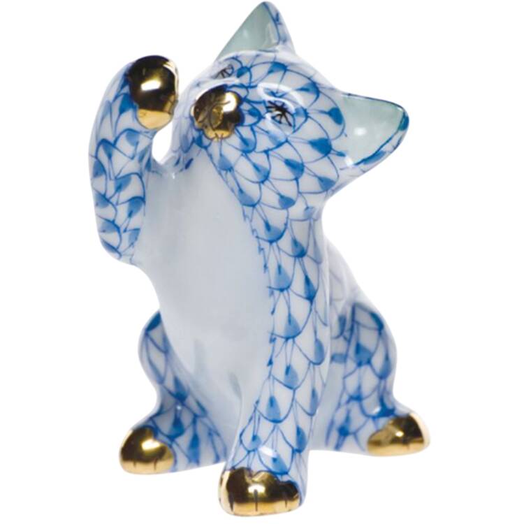 Cats Curious Cat- Blue - No Box