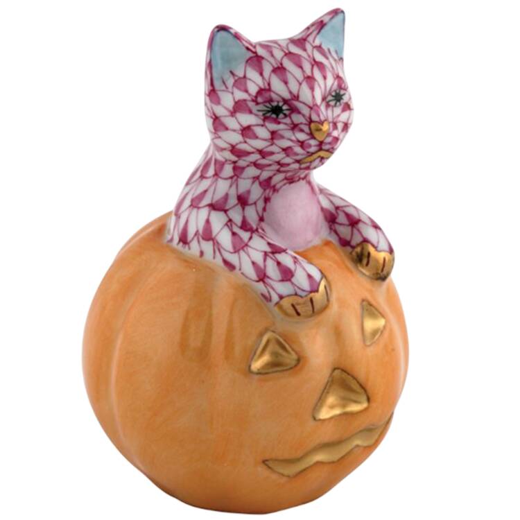 Cats Jack O Lantern Kitty- Raspberry - No Box