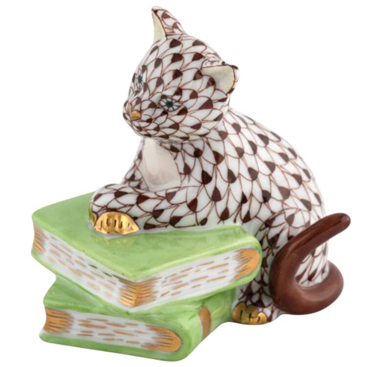 Cats Cat On Books- Chocolate - No Box
