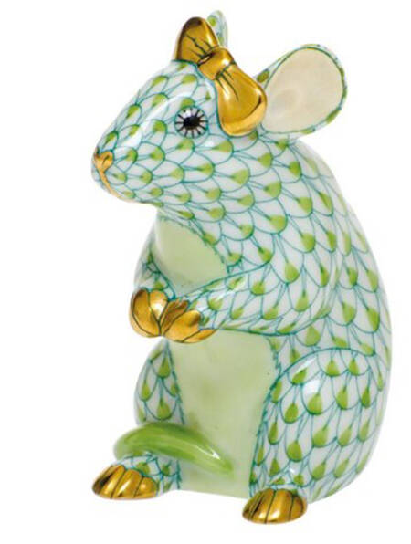 Rodents Mouse With Bow- Keylime - No Box
