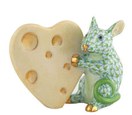 Rodents Mouse With Heart Cheese- Keylime - No Box