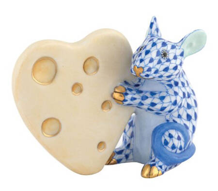 Rodents Mouse With Heart Cheese Sapphire - No Box
