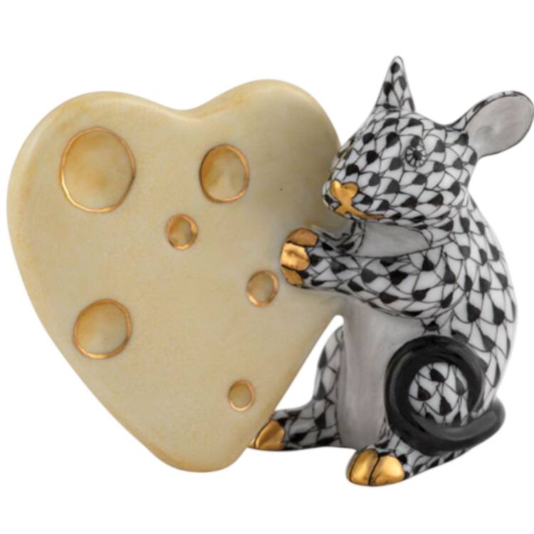 Rodents Mouse With Heart Cheese-Black - No Box