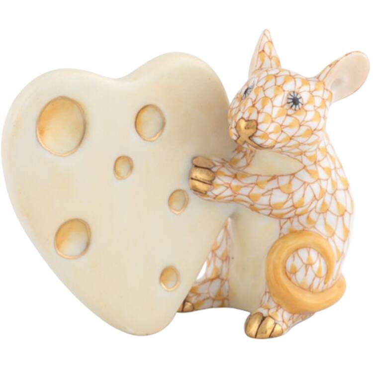 Rodents Mouse With Heart Cheese- Butterscotch - No Box