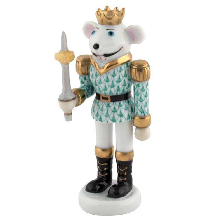 Rodents Mouse King Nutcracker- Green - No Box