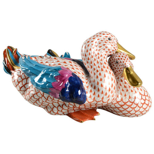 Ducks Pair Of Ducks-Rust - No Box