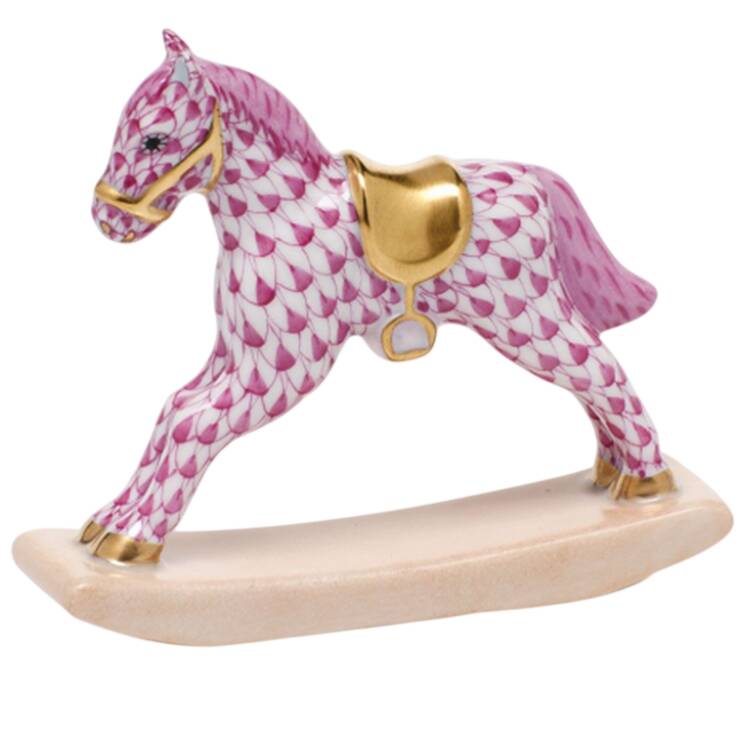 Childrens's Gifts & Toys Rocking Horse-Raspberry - No Box