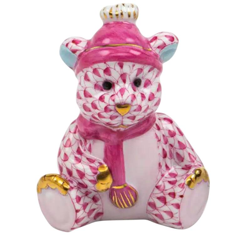 Childrens's Gifts & Toys Winter Bear-Raspberry - No Box