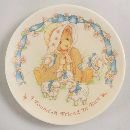 Cherished Teddies Mini Plates A Found A Friend In Ewe - No Box