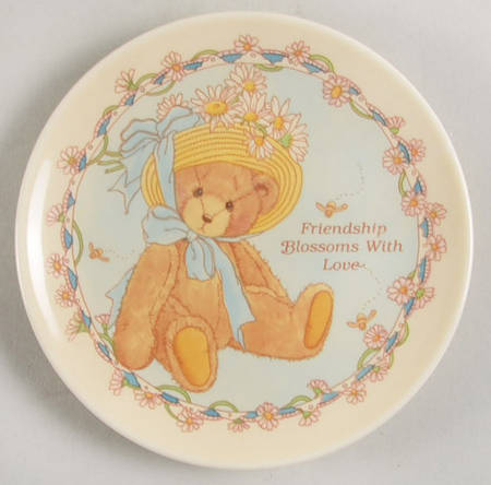 Cherished Teddies Mini Plates Friendship Blossoms With Love - No Box