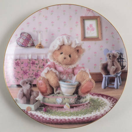 Cherished Teddies Nursery Rhymes Plates Little Miss Muffet  - No Box