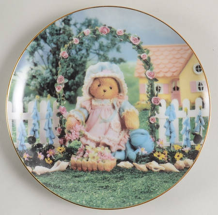 Cherished Teddies Nursery Rhymes Plates Mary, Mary Quite Contrary - No Box