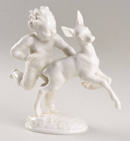 Cherubs-Angels Cherub With Fawn - No Box