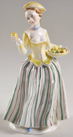 Men & Women Gardener-Yellow Top,Striped Skirt - No Box