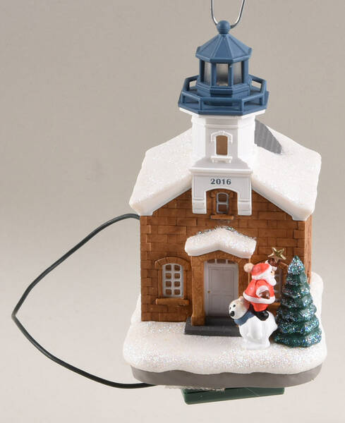 Holiday Lighthouse by Hallmark Gold Crown
