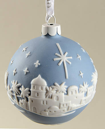 Wedgwood Jasperware Ball Ornament by Hallmark Gold Crown
