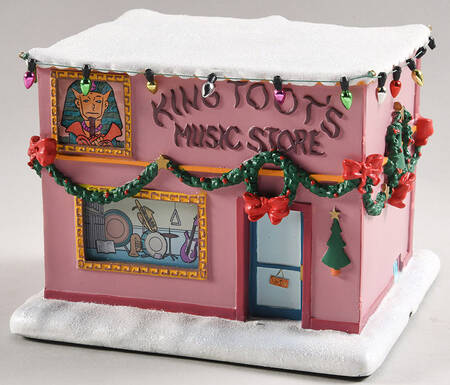 Simpsons Christmas Village King Toot's Music Store - No Box