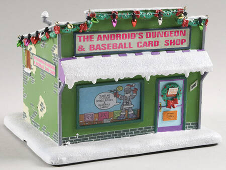 Simpsons Christmas Village Android's Dungeon & Baseball Card - No Box