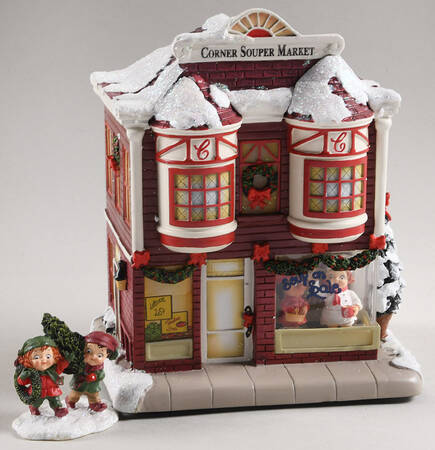 Campbell's Christmas Village Corner "Souper" Market - Set Of 2 - No Box