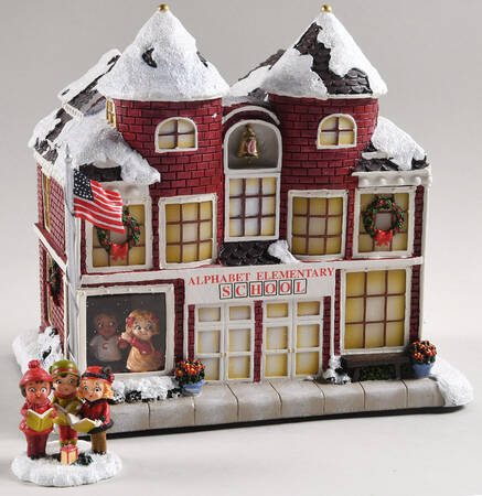 Campbell's Christmas Village Alphabet Elementary School - Set Of 2 - No Box