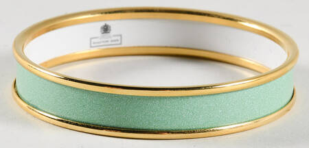 Halcyon Days Jewelry 1cm Meadow & Gold Enamel Bangle-Small - Boxed