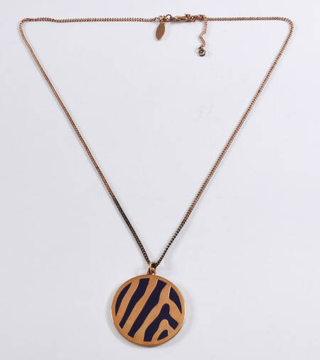 Halcyon Days Jewelry Necklace & Pendant-Purple/Gold Zebra - Boxed