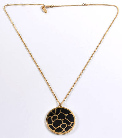 Halcyon Days Jewelry Necklace & Pendant-Black/Gold Giraffe - With Box