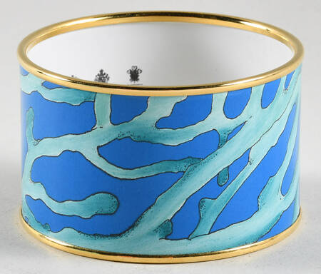 Halcyon Days Jewelry 4cm Turquoise Enamel Bangle-Small - Boxed