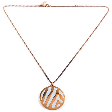 Halcyon Days Jewelry Necklace & Pendant-Gray/Gold Zebra - Boxed