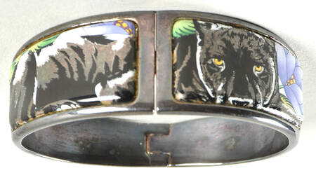 Halcyon Days Jewelry B&B Hinged Panther Braclet - Boxed
