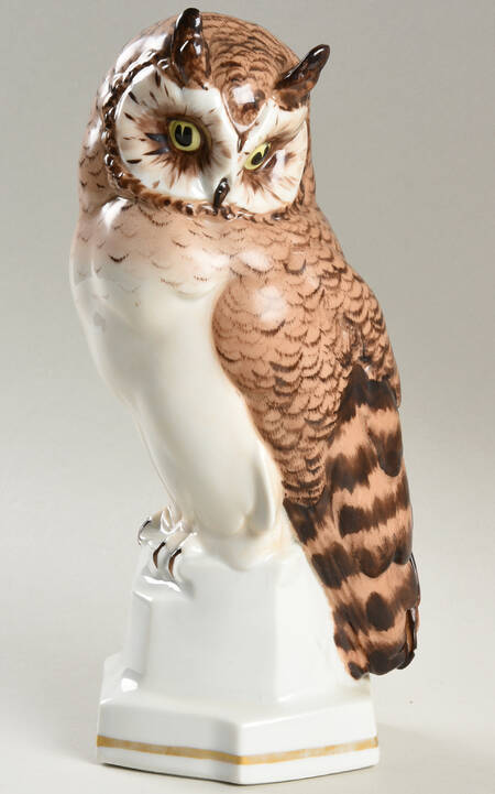 Porcelain Figurines Owl - No Box