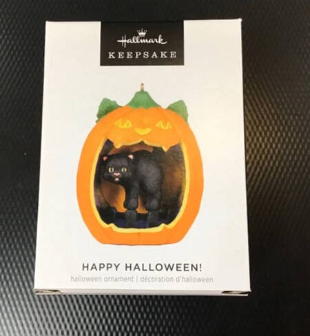Happy Halloween 2023 #11 Black Cat With Spell - Boxed
