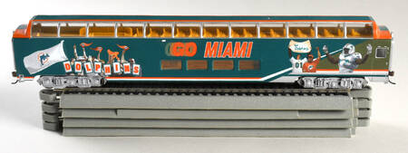Miami Dolphins Train Go Miami Car , 4 Straight Tracks - No Box