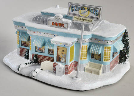 The Mayberry Christmas Village Blue Bird Diner - No Box