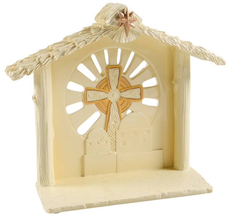Emerald Elegance Nativity Holly Family Creche - No Box